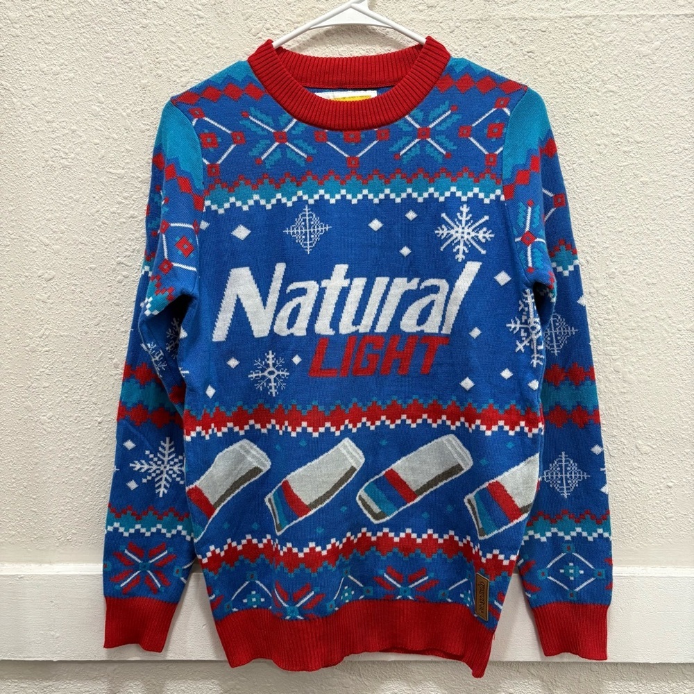 Tipsy Elves Men's Natural Light Ugly Christmas Sweater Size Small